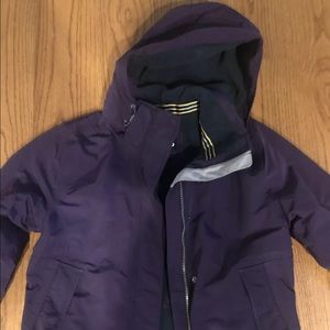 *SOLD* Lands End Squall Women Small Purple Hood Fleece S